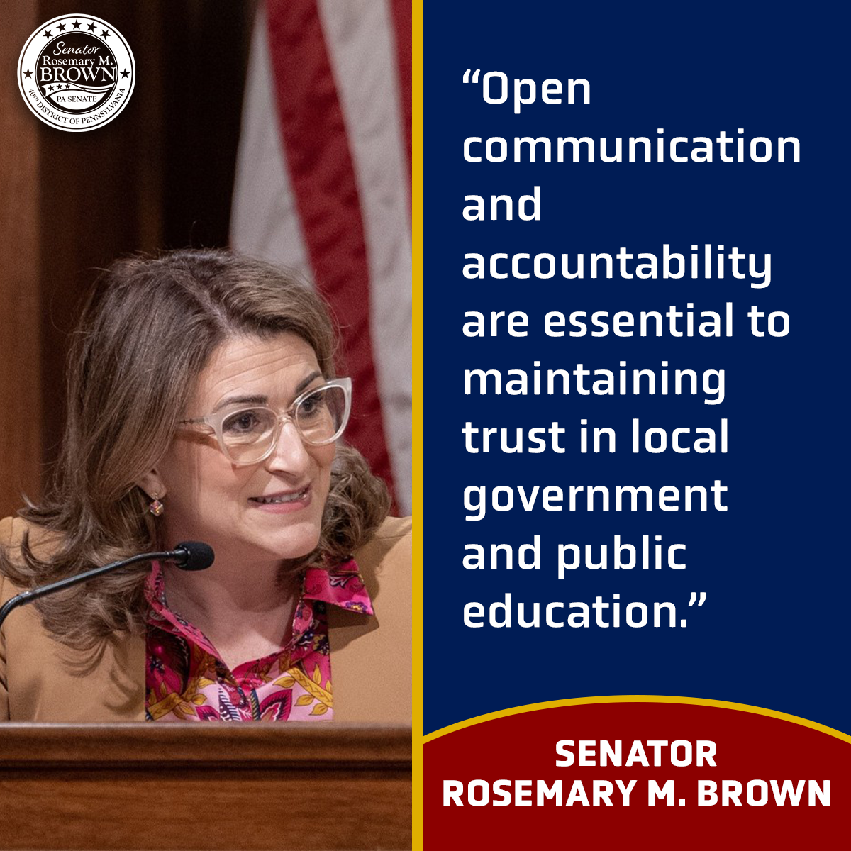 Quote graphic featuring Sen. Brown.